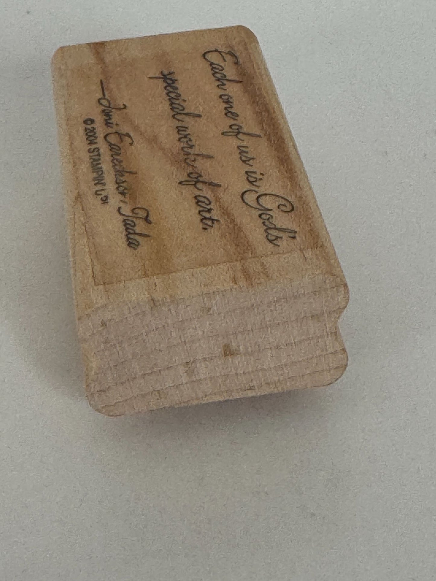 Stampin Up Rubber Stamp Joni Eareckson Tada Quote Religious God Work of Art Word