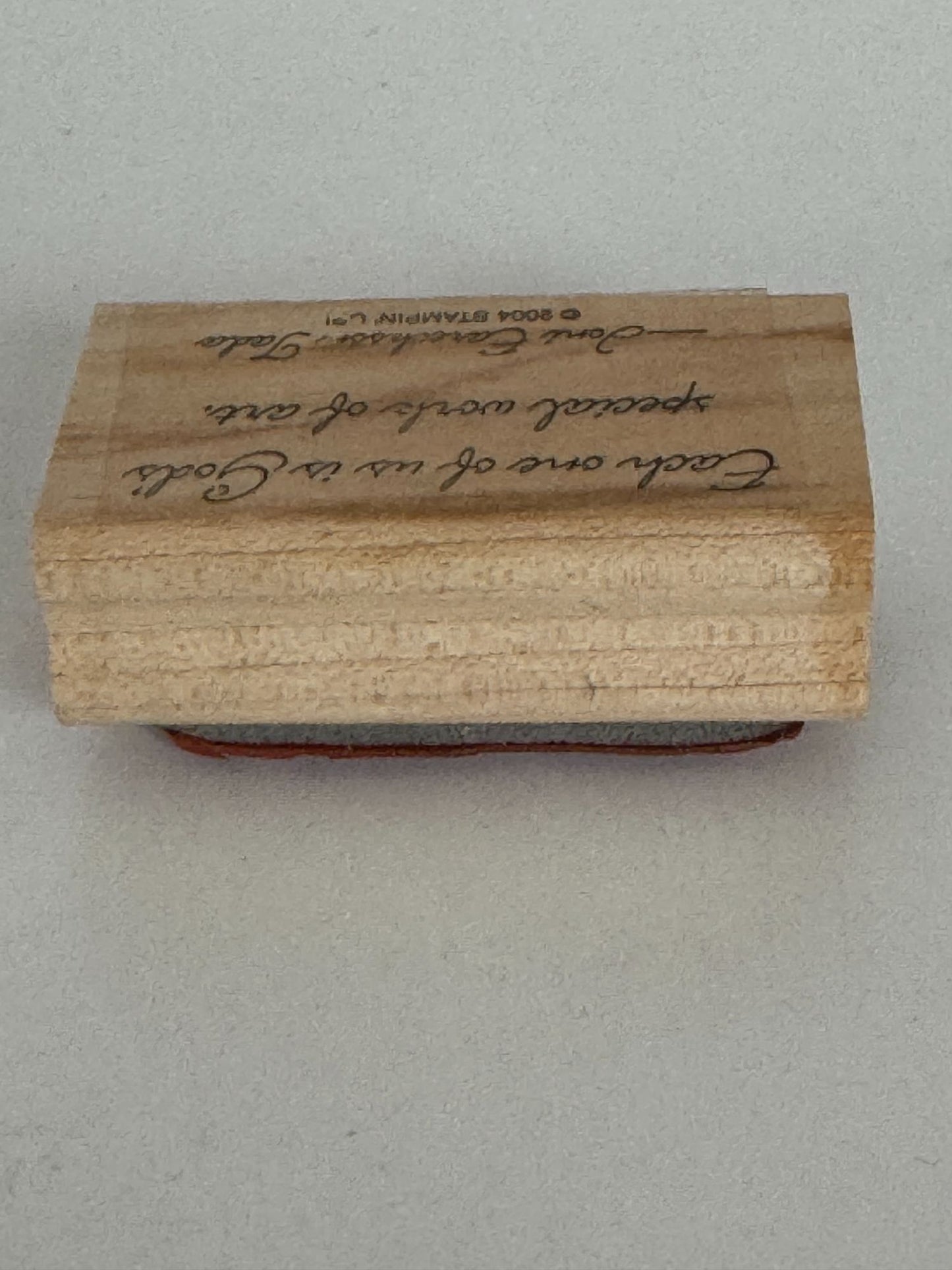 Stampin Up Rubber Stamp Joni Eareckson Tada Quote Religious God Work of Art Word