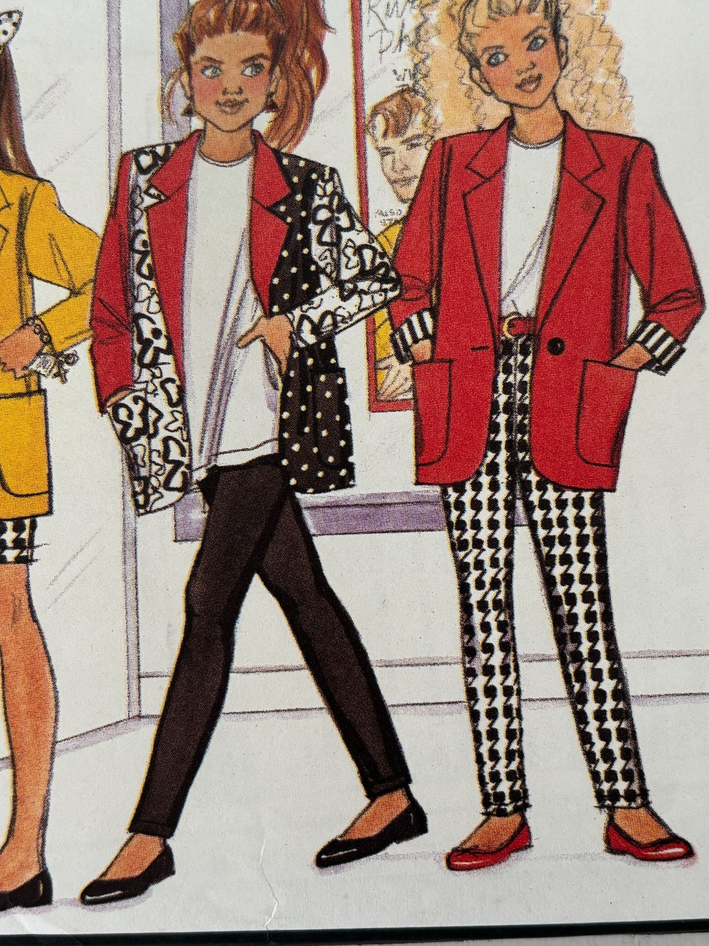 Butterick Sewing Pattern 6290 Blazer Jacket Pants 1990s School Girls 12 14 Uncut