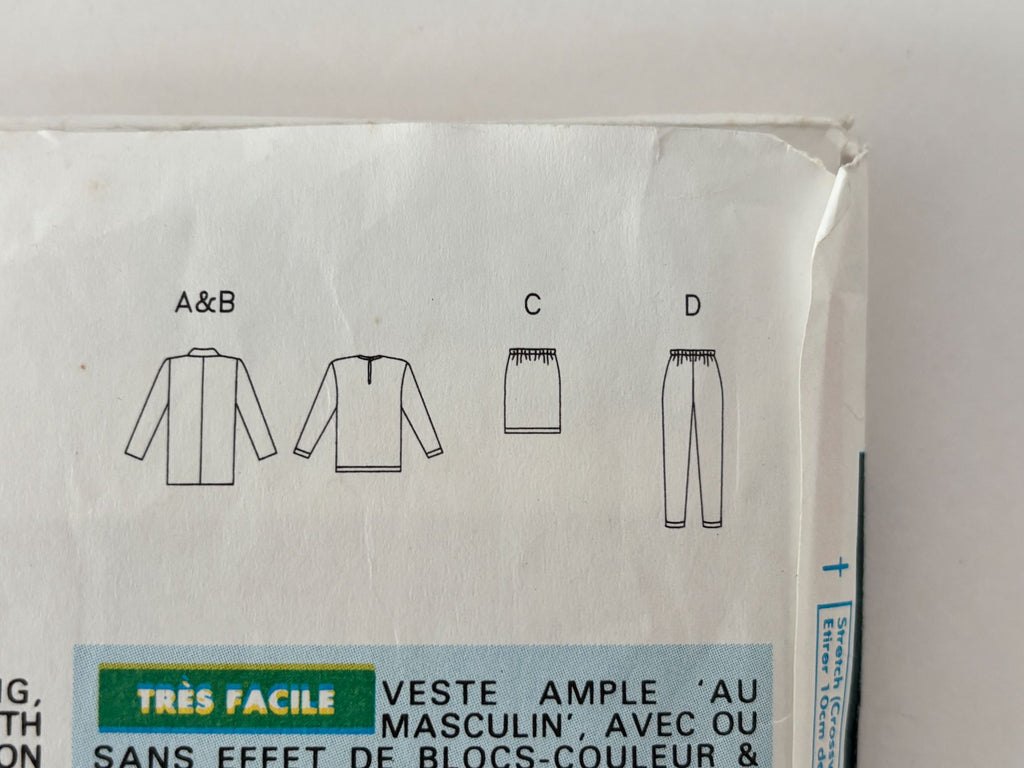 Butterick Sewing Pattern 6290 Blazer Jacket Pants 1990s School Girls 12 14 Uncut