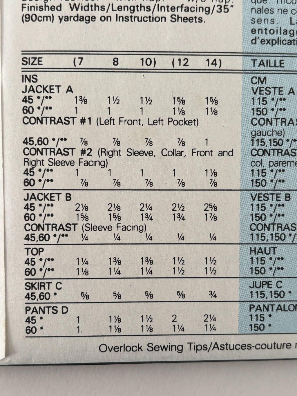 Butterick Sewing Pattern 6290 Blazer Jacket Pants 1990s School Girls 12 14 Uncut