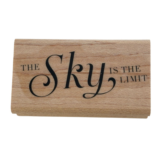 Stampin Up Rubber Stamp The Sky is the Limit Inspirational Message Card Making