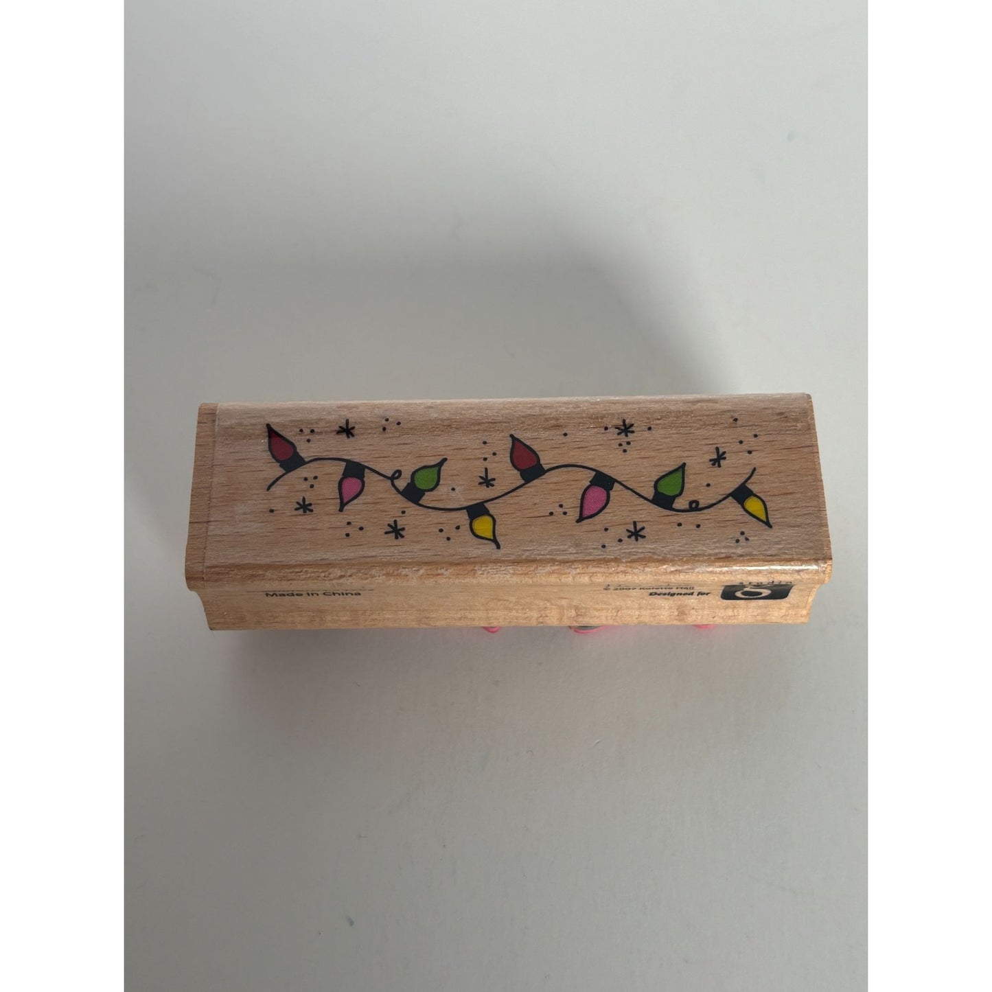 Studio G Rubber Stamp Christmas Lights Strand String Border Holiday Card Making