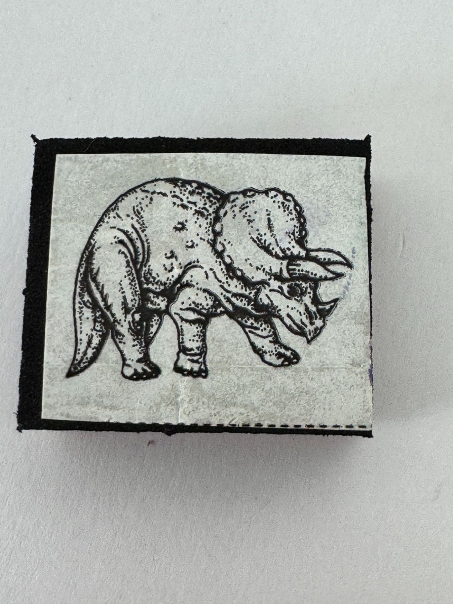 Dinosaur Foam Rubber Stamp Set Triceratops Stegosaurus Kids Birthday Card Making