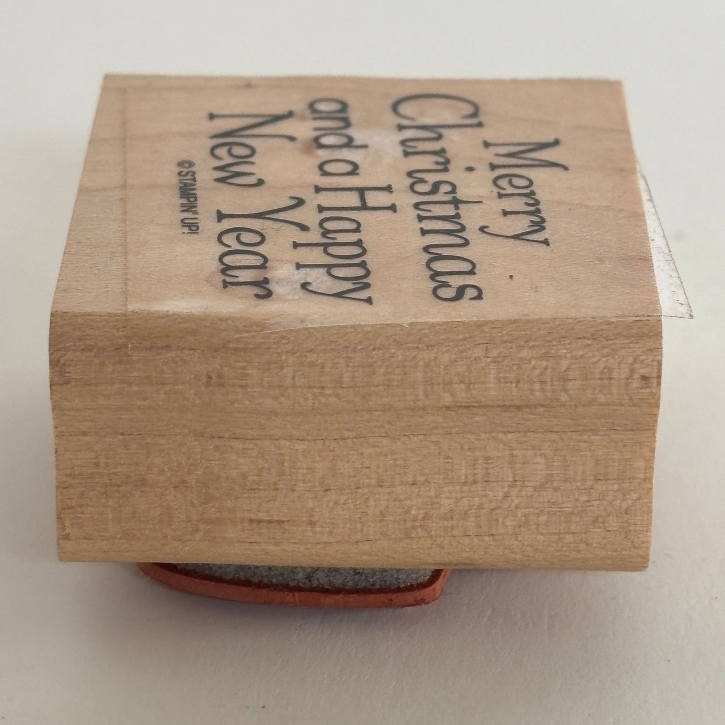 Stampin Up Rubber Stamp Merry Christmas and Happy New Year Card Making Words