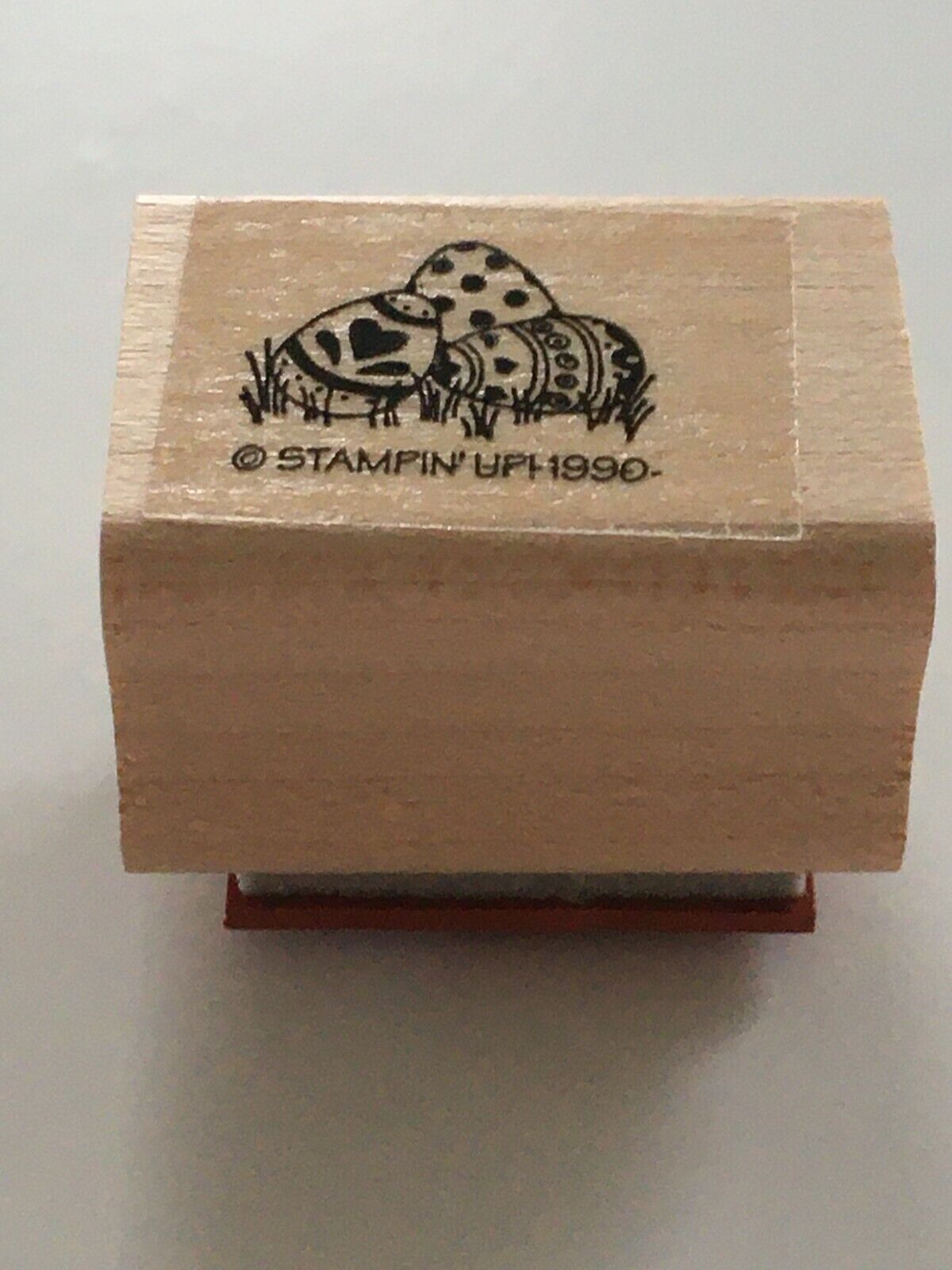 Stampin Up Easter Egg Hunt Rubber Stamp Decorated Eggs Card Making Spring Craft Small Tiny