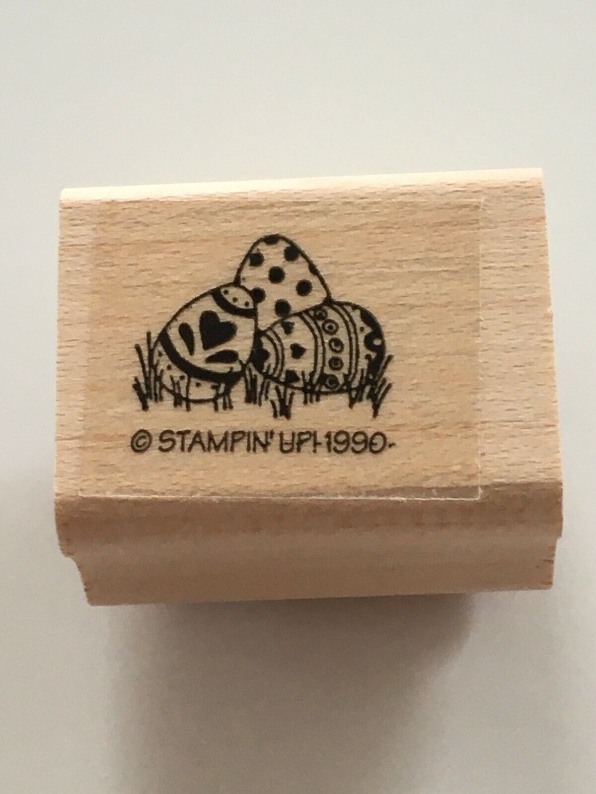 Stampin Up Easter Egg Hunt Rubber Stamp Decorated Eggs Card Making Spring Craft Small Tiny
