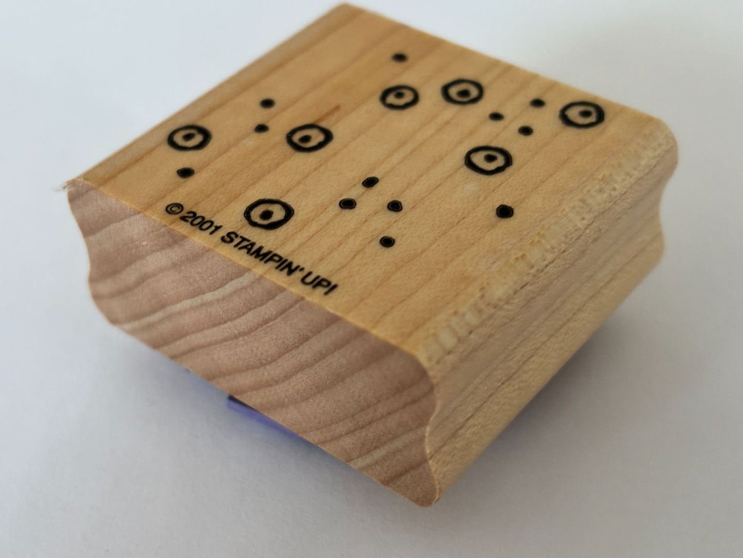 Stampin Up Rubber Stamp Circle Dot Background Bubbles Card Making Abstract Wood