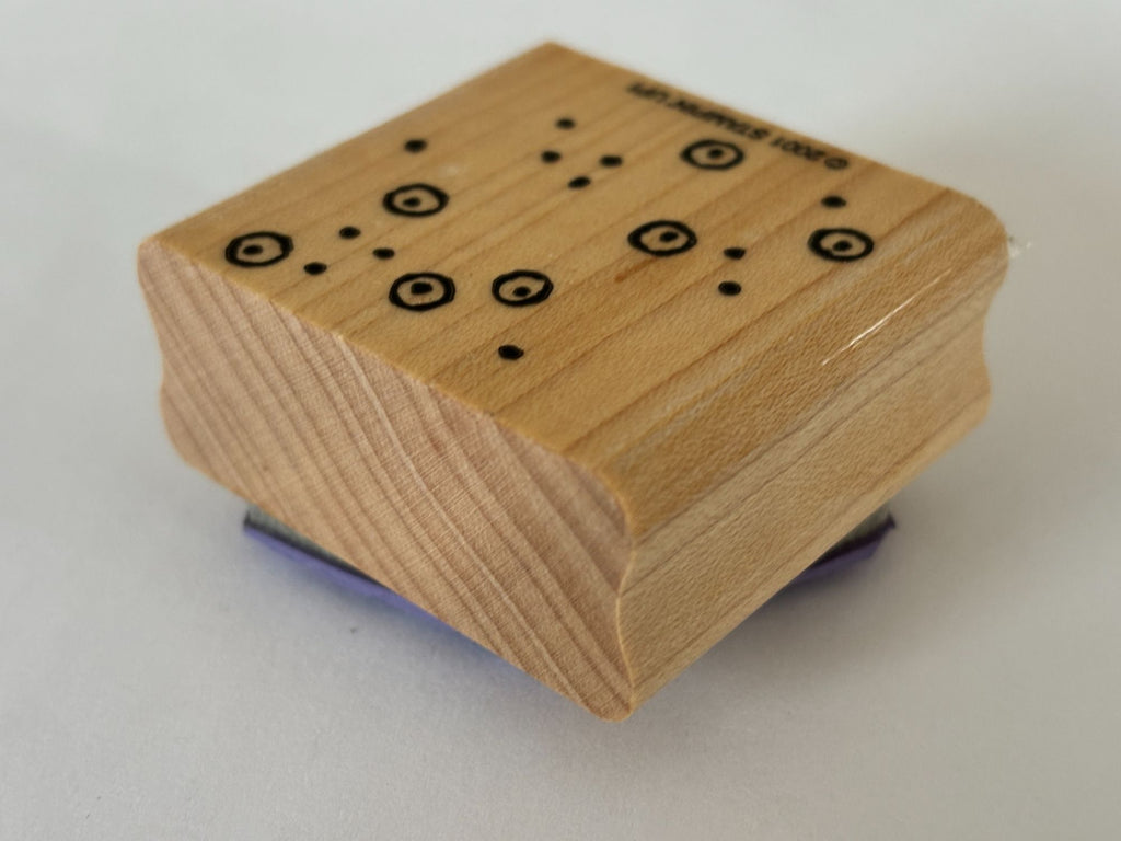 Stampin Up Rubber Stamp Circle Dot Background Bubbles Card Making Abstract Wood