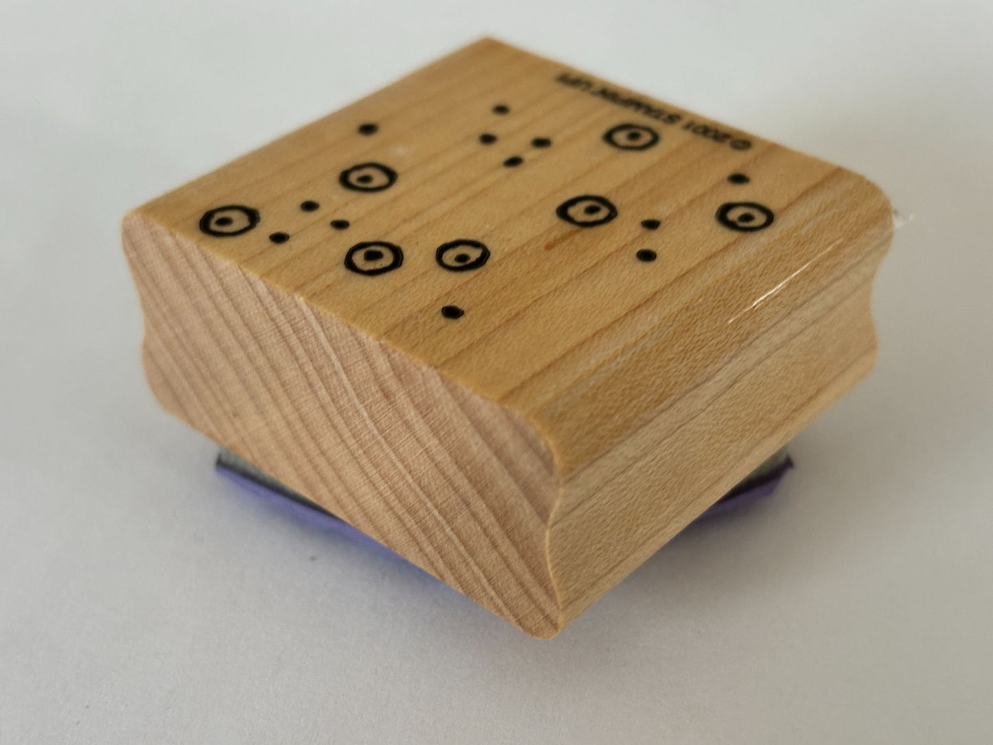 Stampin Up Rubber Stamp Circle Dot Background Bubbles Card Making Abstract Wood