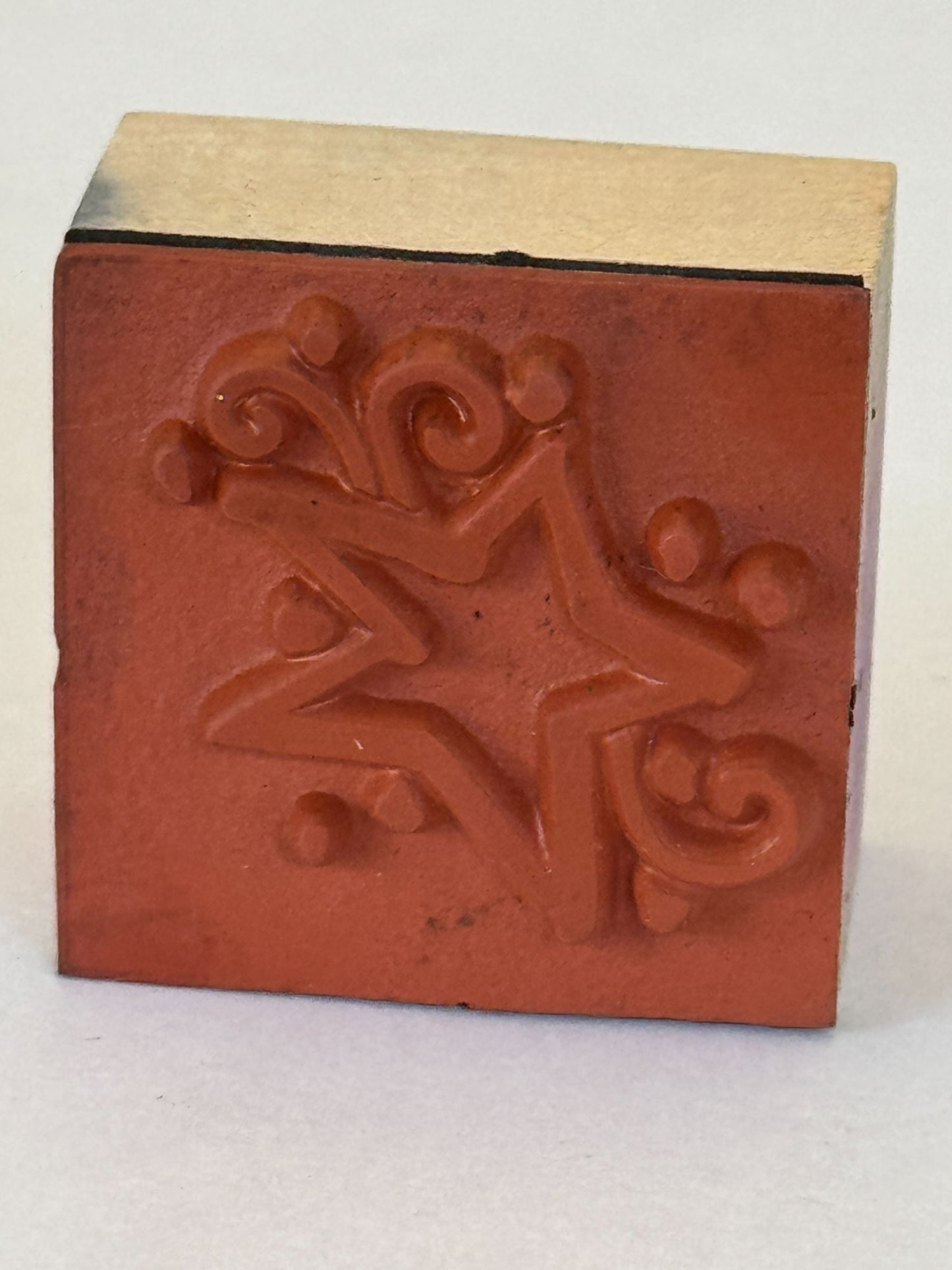 Star Rubber Stamp Celebration Confetti Swirls Card Making Craft Wood Mounted