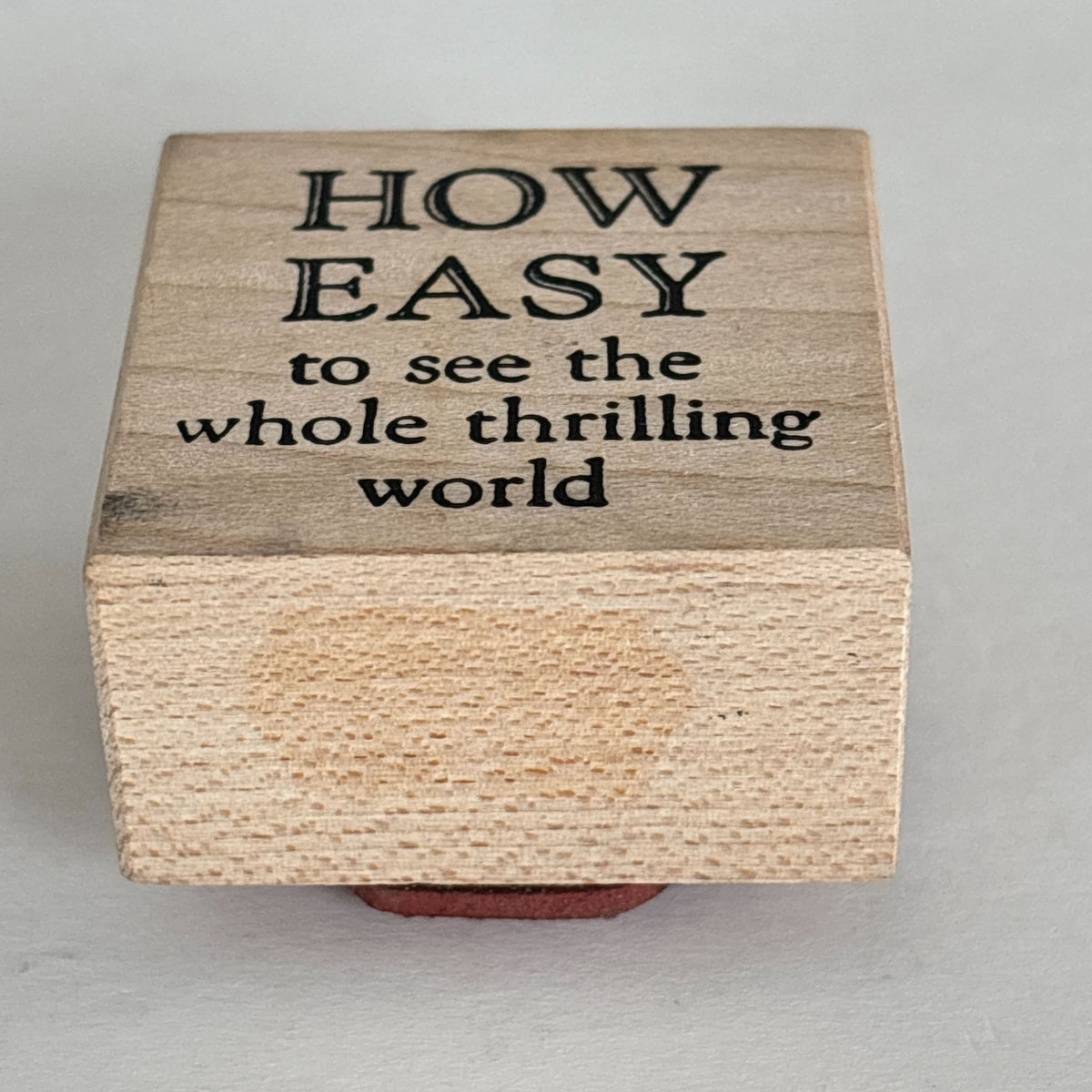 Stampa Rosa Rubber Stamp How Easy To See The Whole Thrilling World Travel Quote