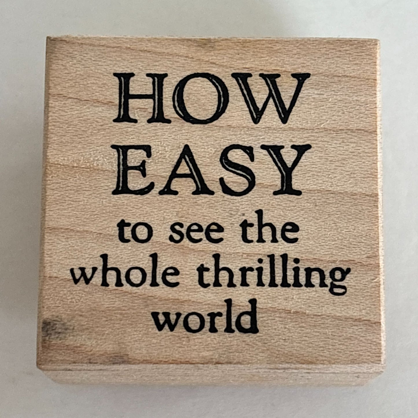 Stampa Rosa Rubber Stamp How Easy To See The Whole Thrilling World Travel Quote