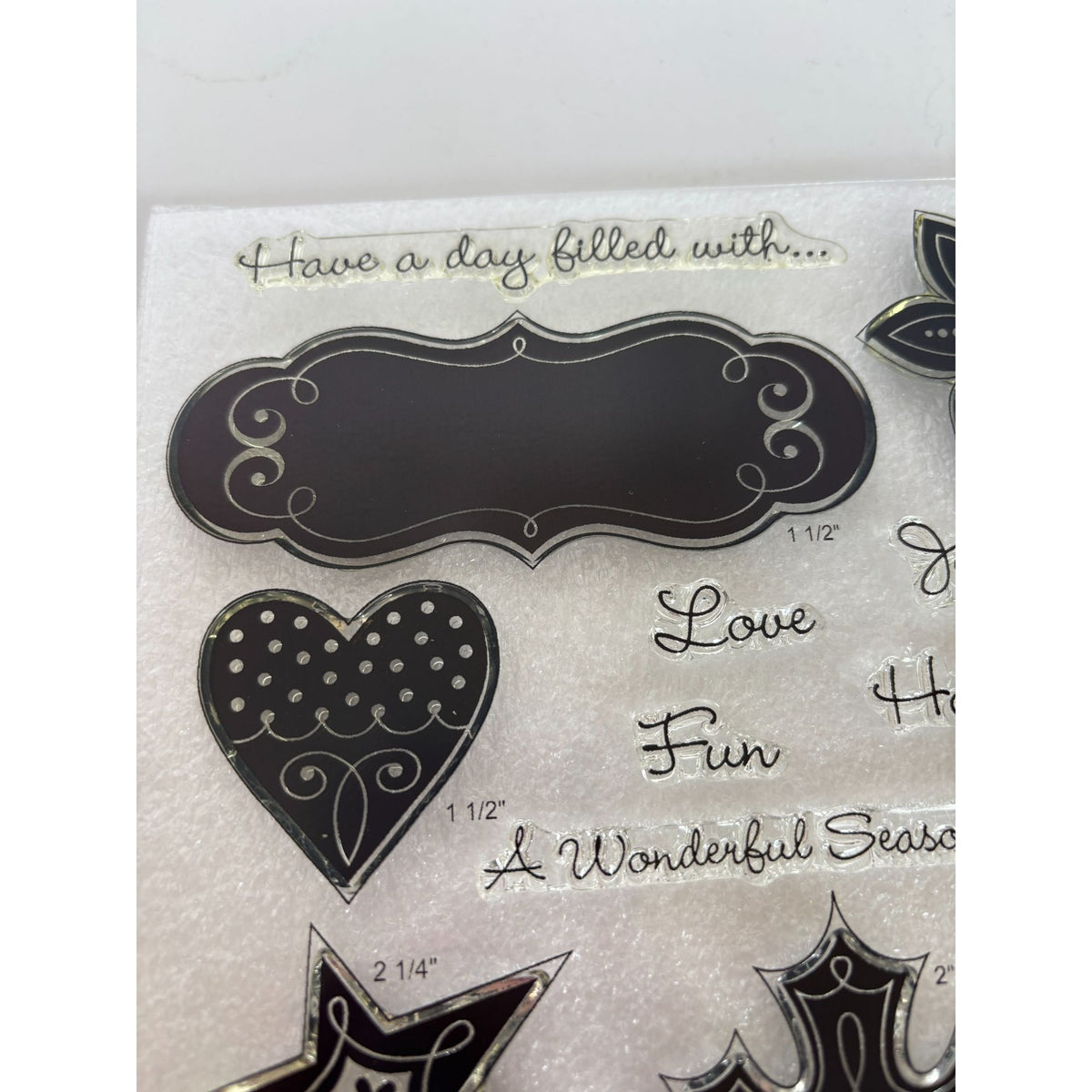 CTMH My Acrylix Acrylic Stamp Set Best Days A Wonderful Season of Love Fun Hope