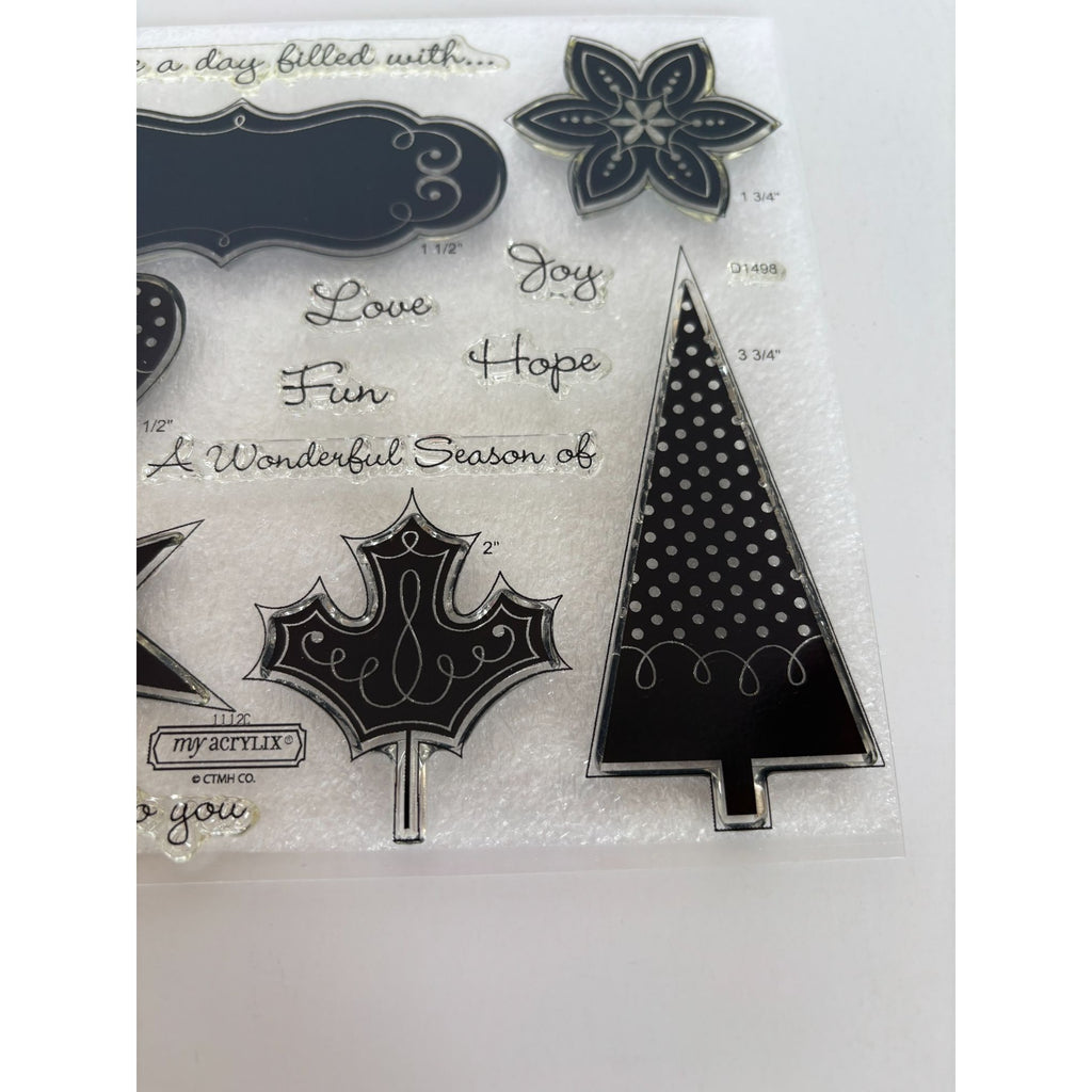 CTMH My Acrylix Acrylic Stamp Set Best Days A Wonderful Season of Love Fun Hope
