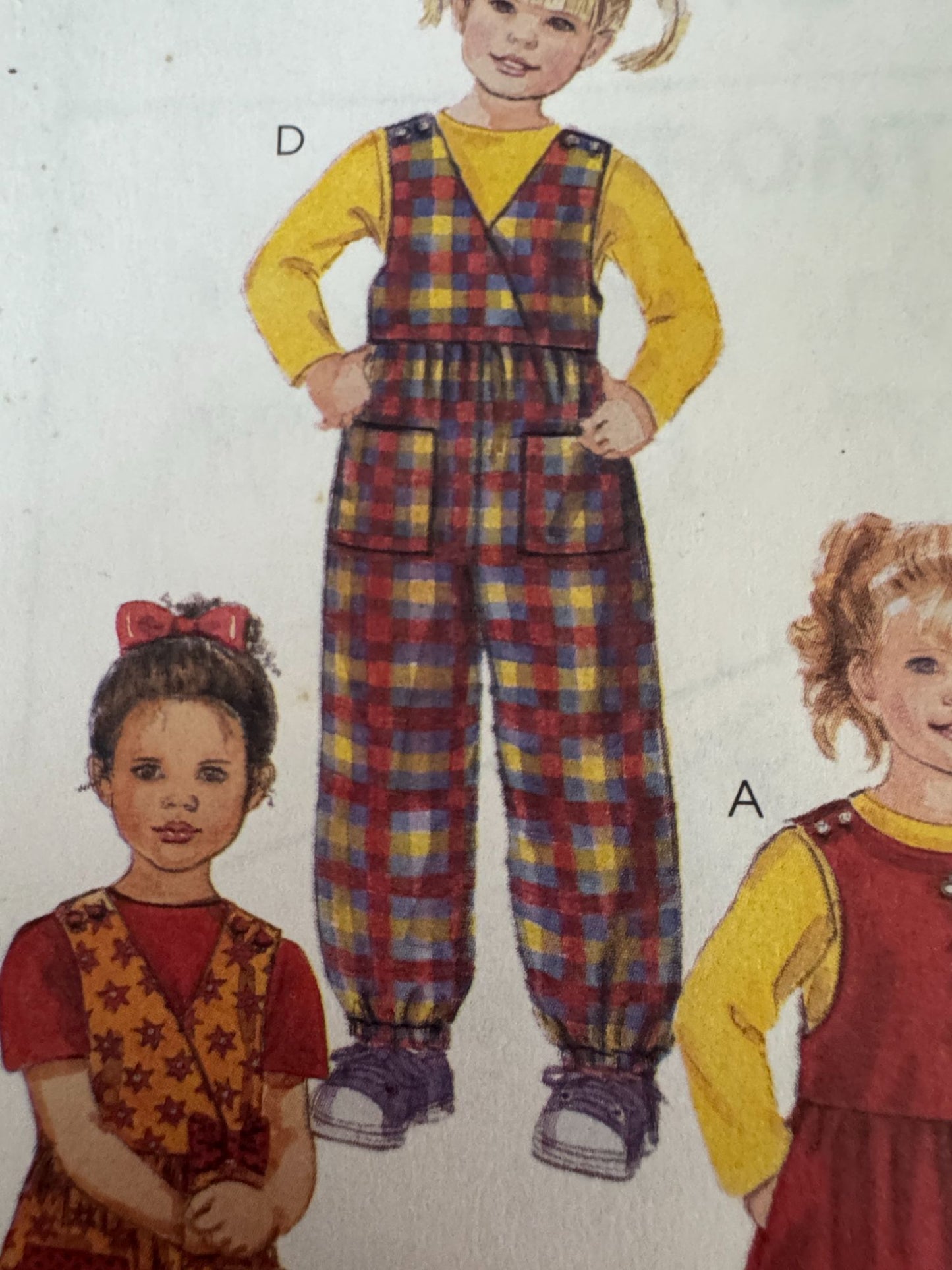 McCalls Sewing Pattern 8991 Jumper and Jumpsuit Girls 2 3 4 Casual Easy Uncut