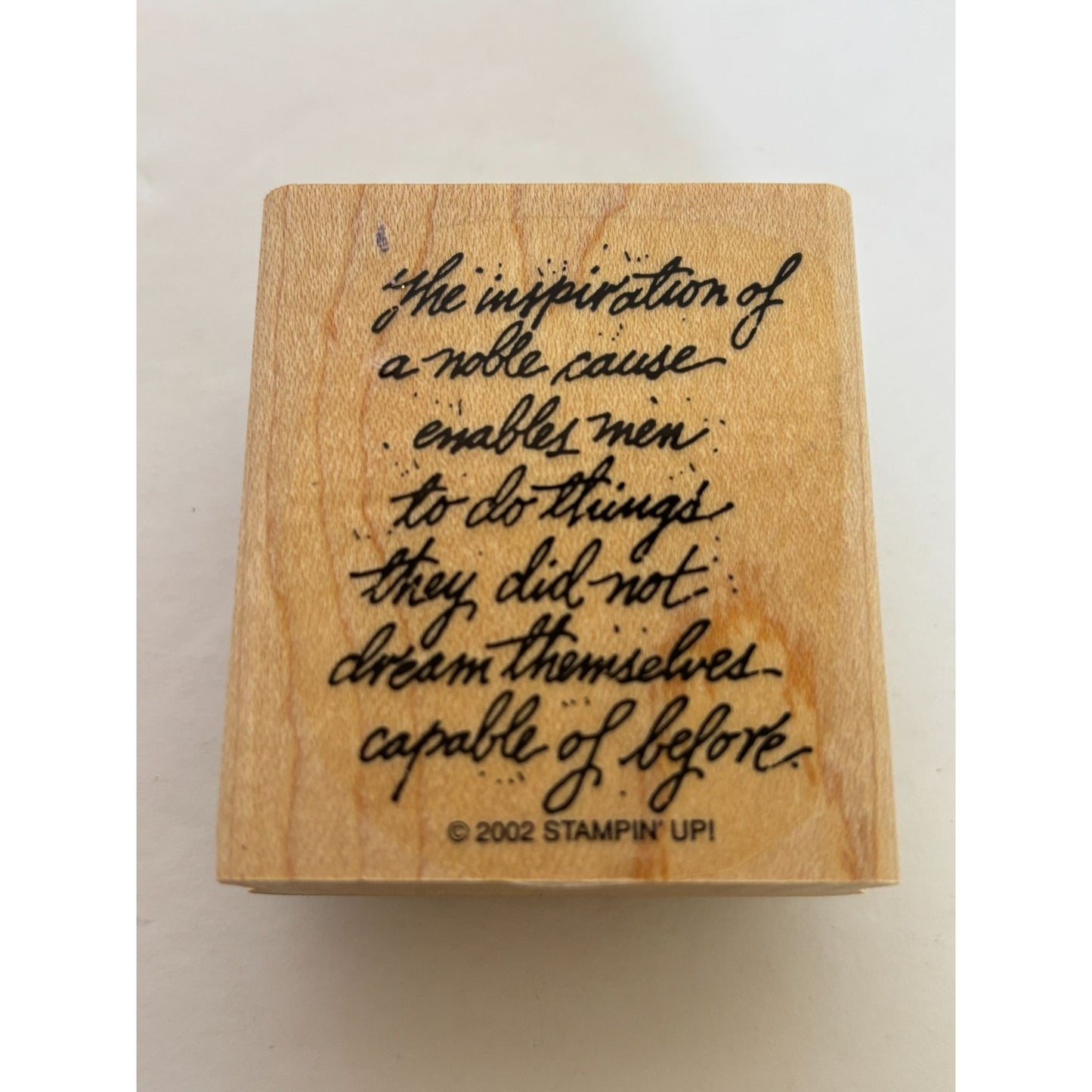 Stampin Up Rubber Stamp Set Courage Honor Military Soldier Praying Purple Heart