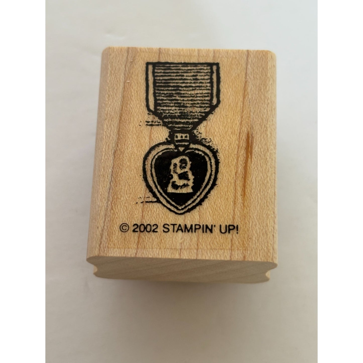Stampin Up Rubber Stamp Set Courage Honor Military Soldier Praying Purple Heart