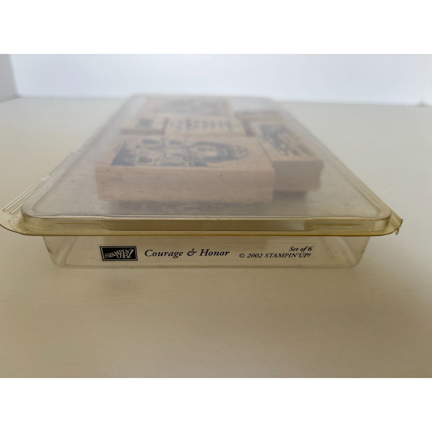 Stampin Up Rubber Stamp Set Courage Honor Military Soldier Praying Purple Heart