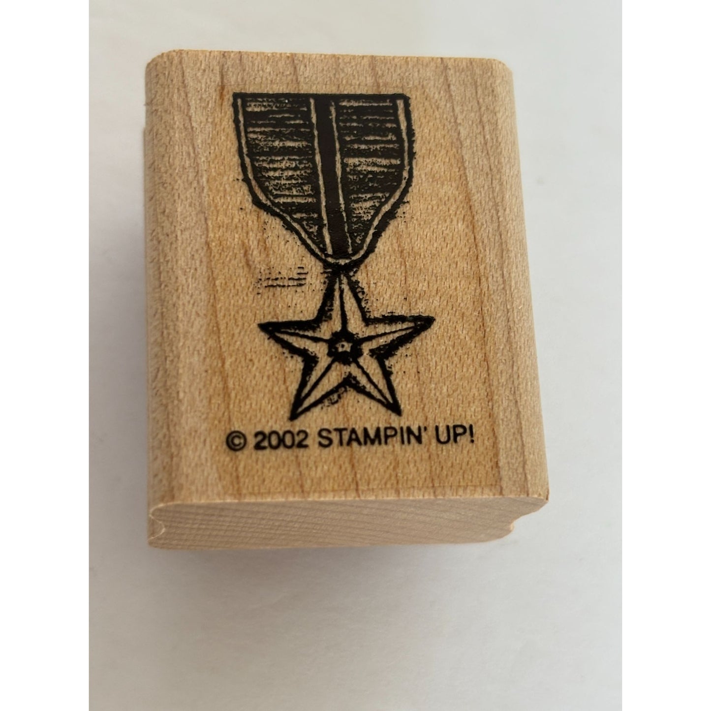 Stampin Up Rubber Stamp Set Courage Honor Military Soldier Praying Purple Heart