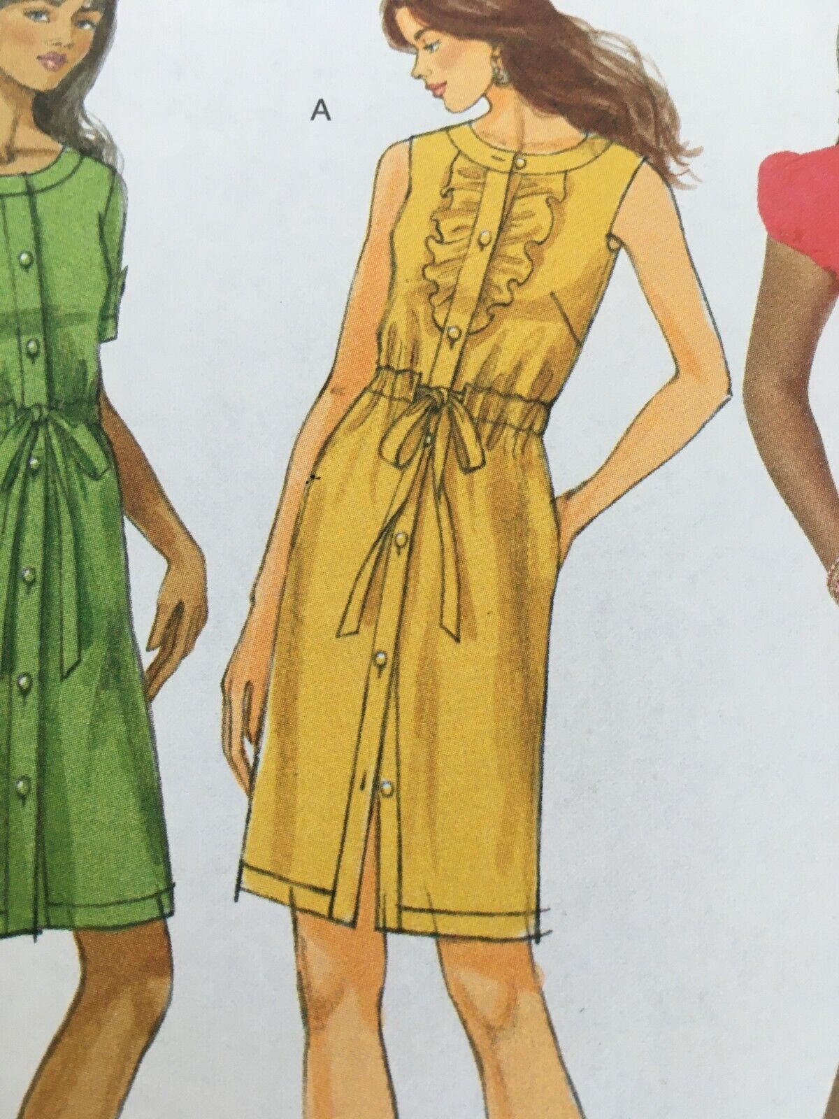 Butterick Sewing Pattern B5600 Utility Shirt-Dress Dress 6-12 Easy Ruffle Uncut