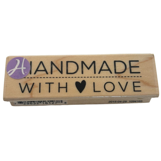 Hampton Art Rubber Stamp Handmade With Love Knitting Craft Fair Card Making Gift