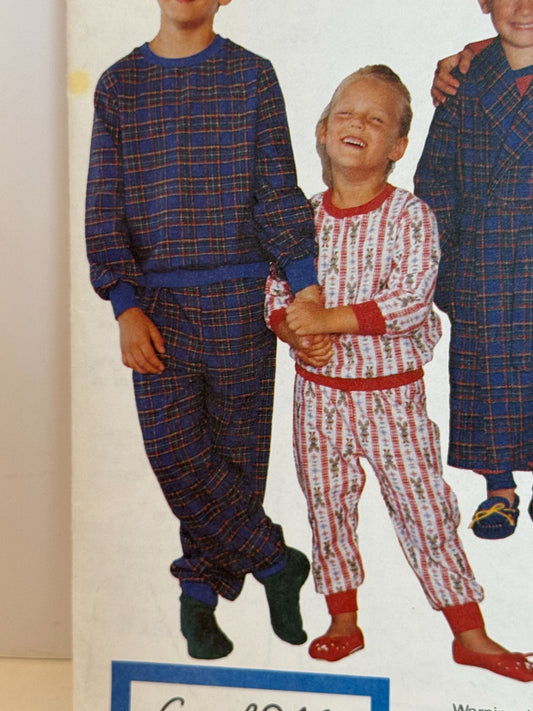 McCalls Sewing Pattern 7427 Boys Girls Pajamas Robes Lanz of Salzburg Christmas