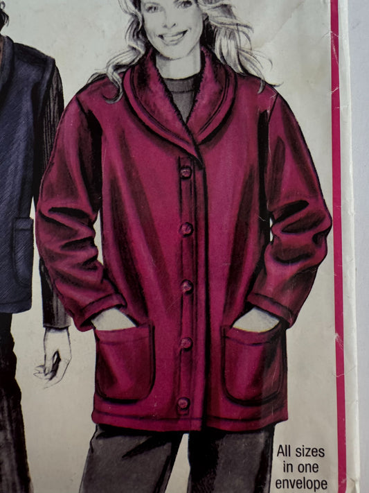 Stretch and Sew Sewing Pattern F836 Santa Fe Coat Vest Fleece Jacket  Bust 30-46