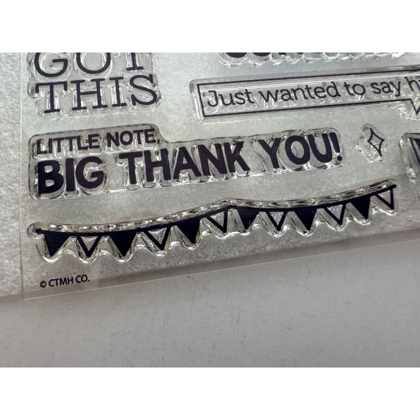 CTMH My Acrylix Acrylic Stamp Set Best Wishes All Around Circle Thank You C1867