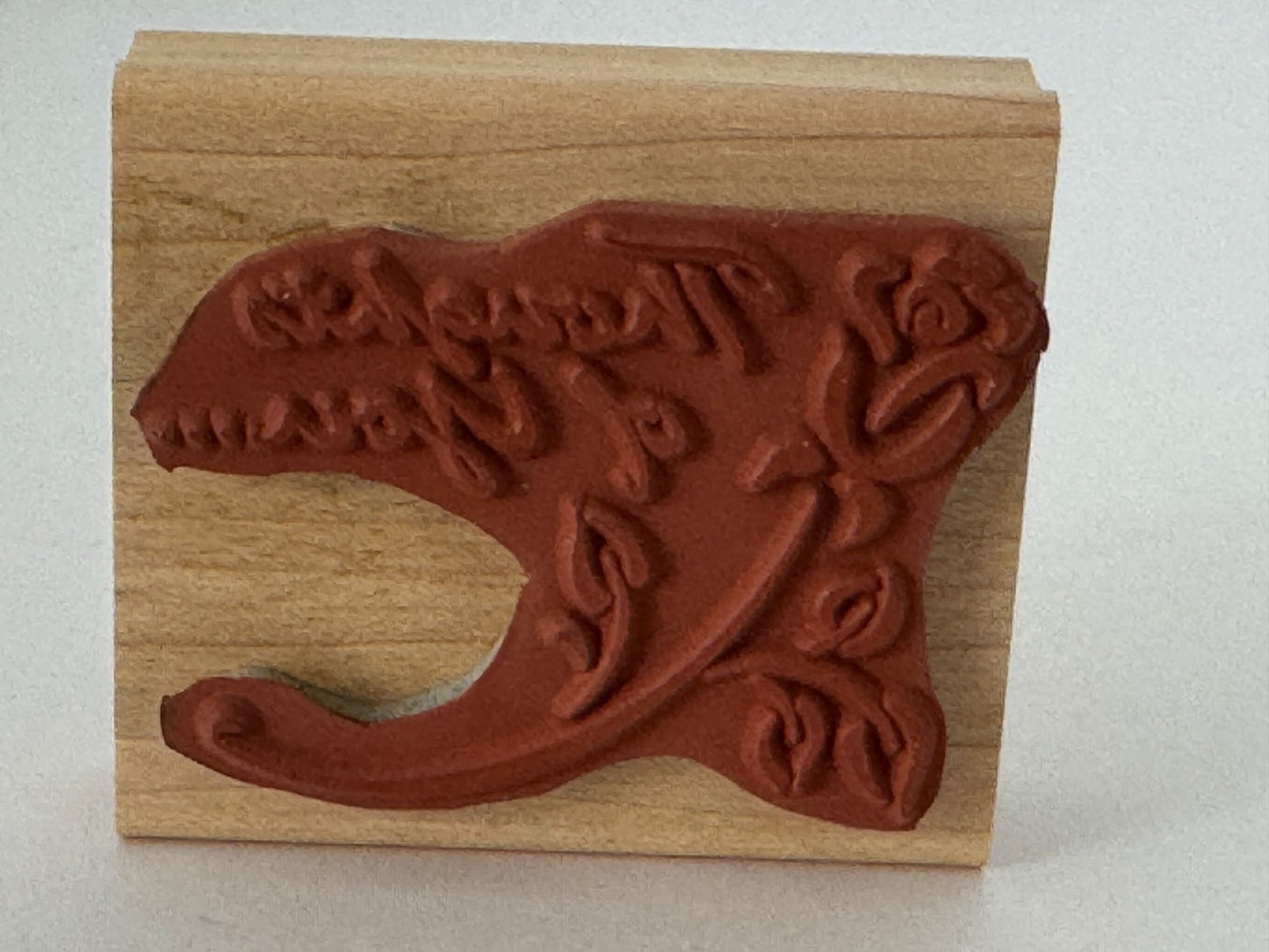 Stampin Up Wood Rubber Stamp Thoughts of You Card Making Words Rose Flower Craft