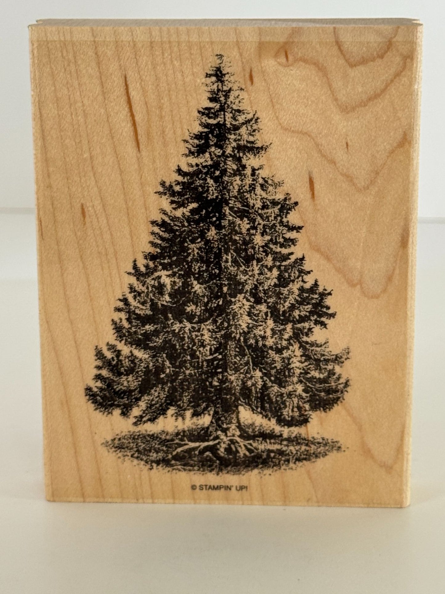 Stampin Up Rubber Stamp Set Merry Christmas Lodge Card Making Words Birds Tree