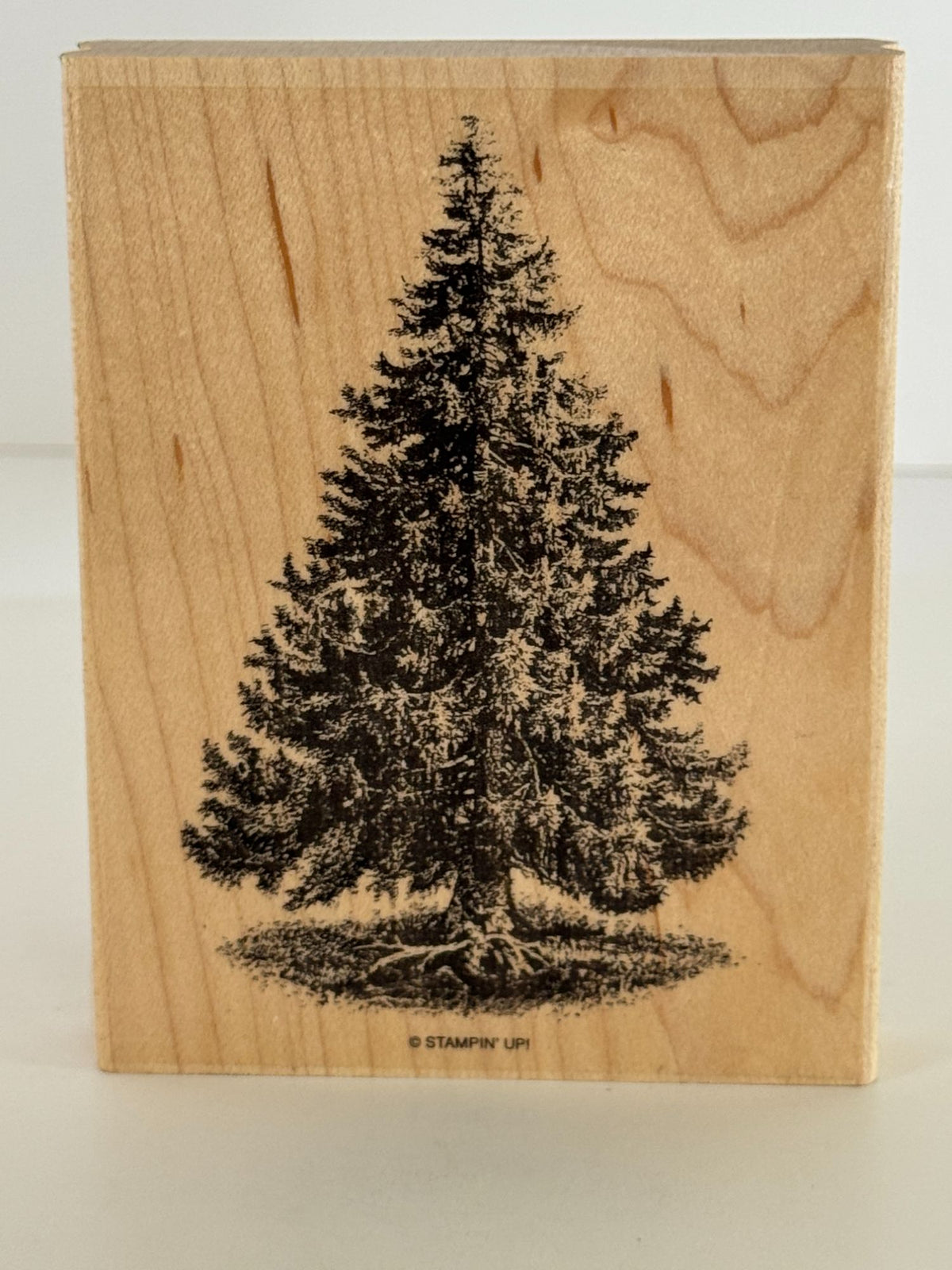 Stampin Up Rubber Stamp Set Merry Christmas Lodge Card Making Words Birds Tree