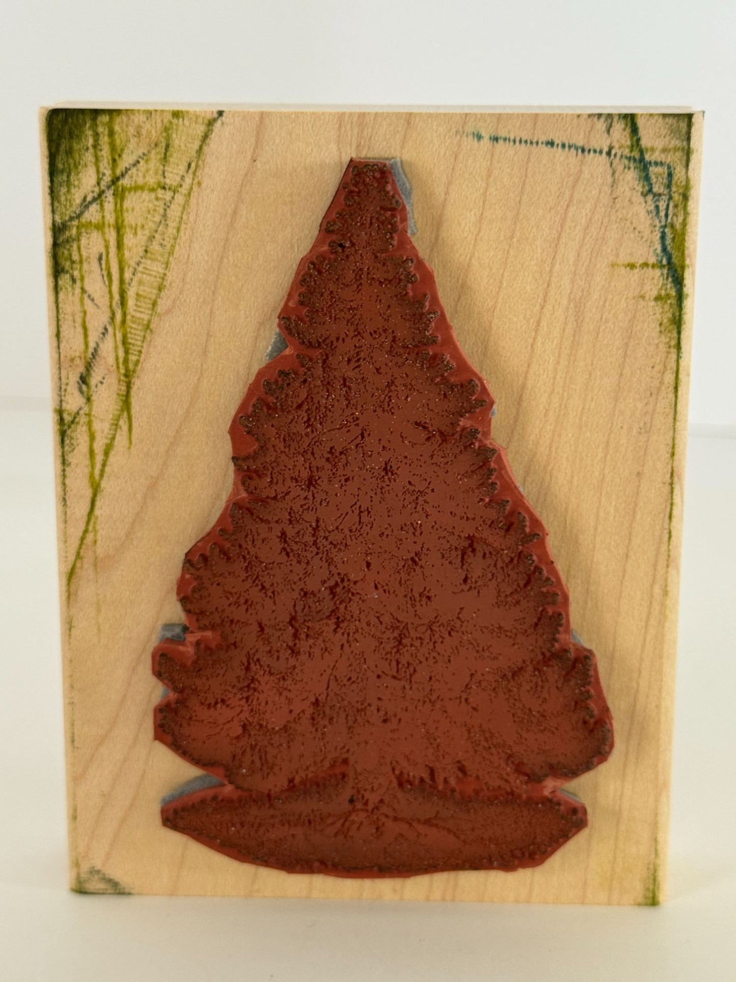 Stampin Up Rubber Stamp Set Merry Christmas Lodge Card Making Words Birds Tree