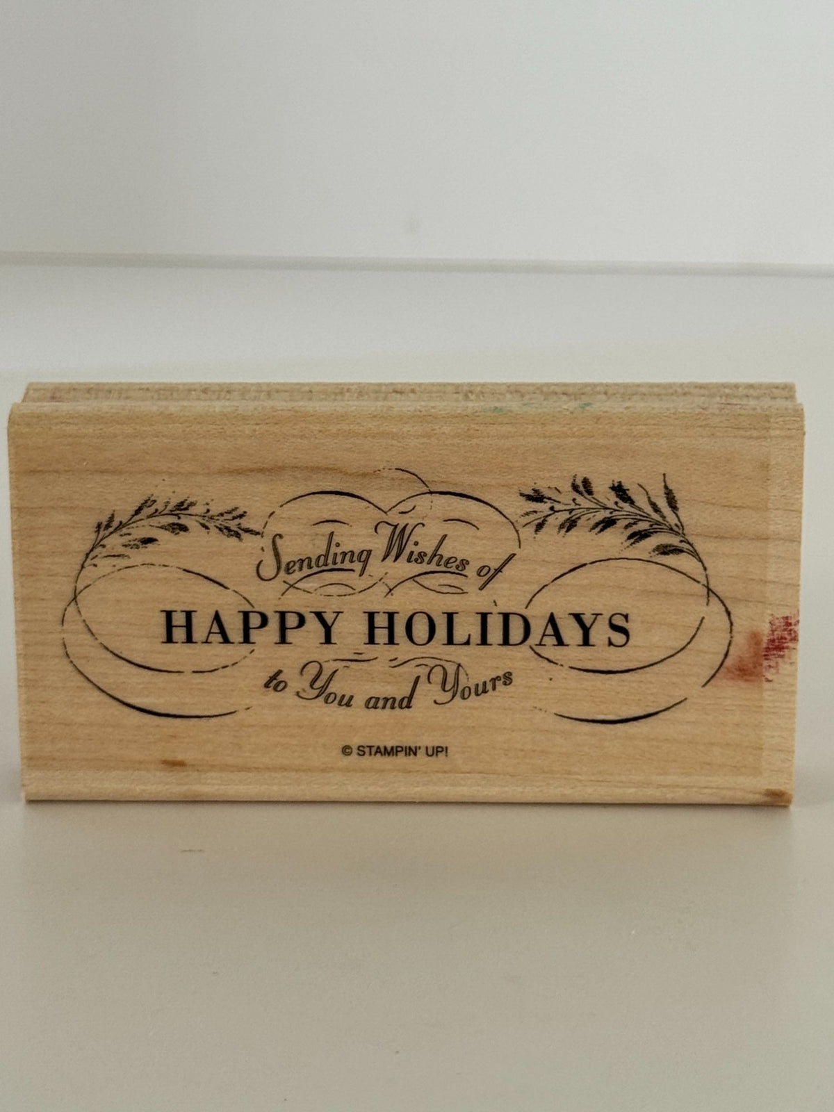 Stampin Up Rubber Stamp Set Merry Christmas Lodge Card Making Words Birds Tree