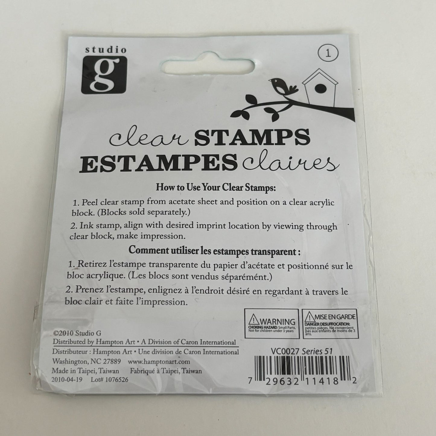 Studio G Clear Stamp Bird Silhouette in Ornate Frame Vintage Style Cardmaking Scrapbooking Small