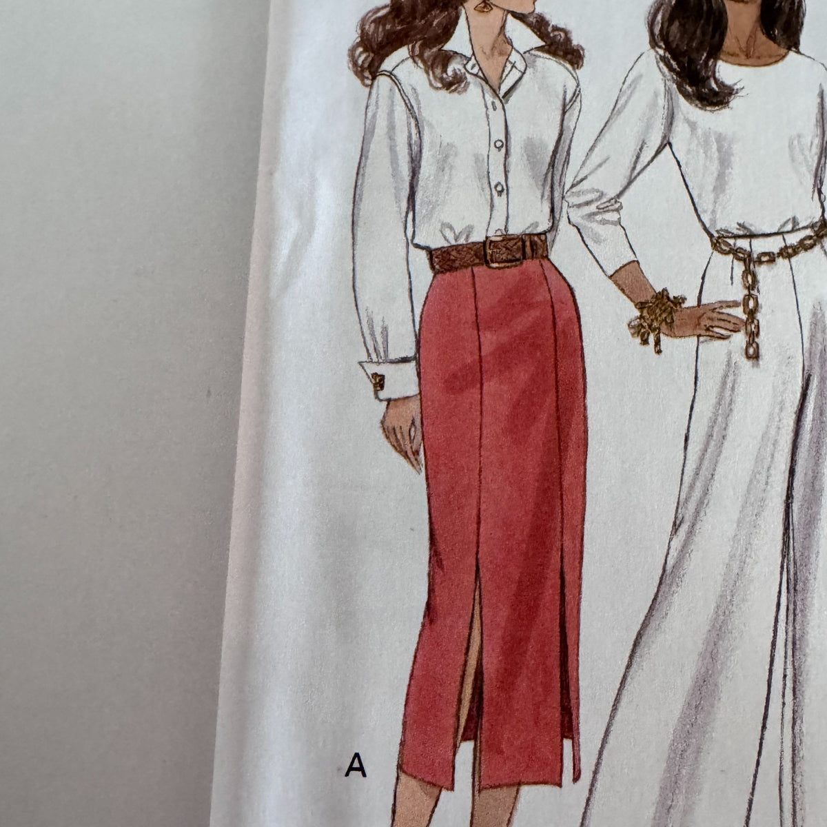 Butterick Sewing Pattern 6859 Midi Skirt Wide Leg Pants 1990s Easy 6-10 Uncut Minimalist Classic