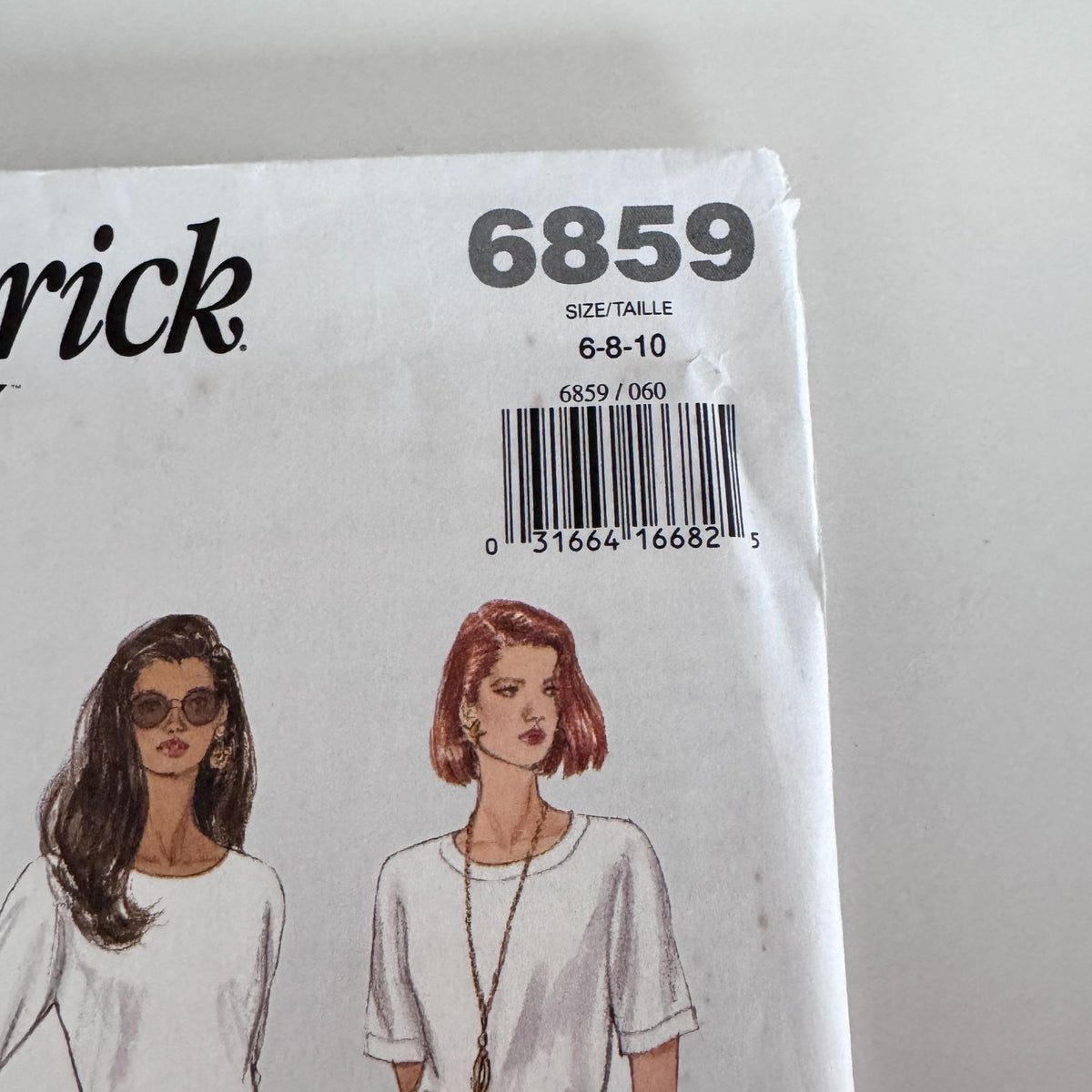 Butterick Sewing Pattern 6859 Midi Skirt Wide Leg Pants 1990s Easy 6-10 Uncut Minimalist Classic