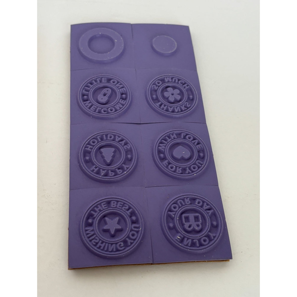 Stampin Up Rubber Stamp Set Two Step Stampin Riveting Gift Tag Card Word Circles