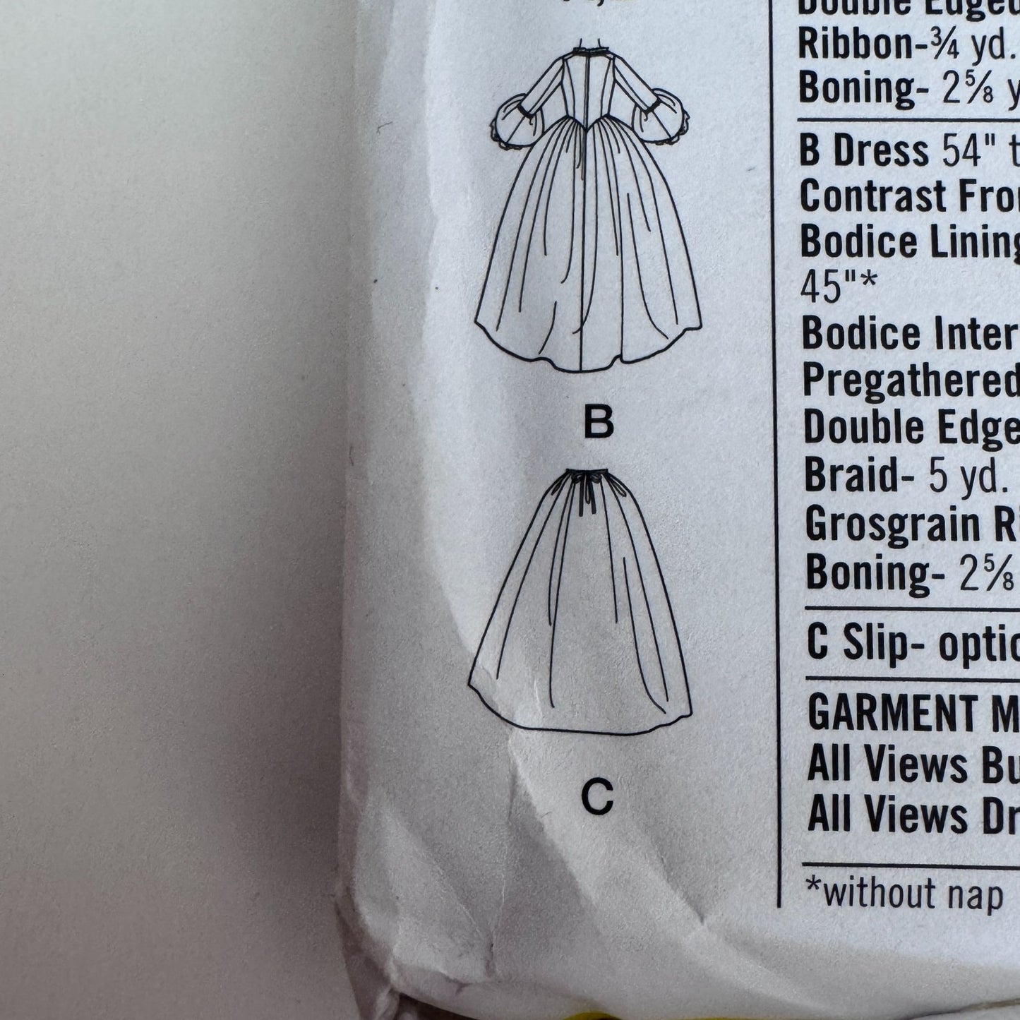 Simplicity Sewing Pattern 4092  Rococo Costume Marie Antoinette Dress 14-20 Historical 1700s Gown Uncut