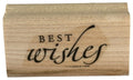 Stampin Up Rubber Stamp Best Wishes Graduation Card Making Words Wedding Wooden