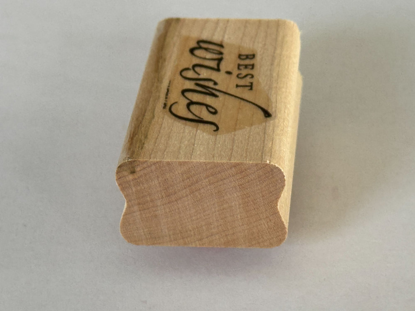 Stampin Up Rubber Stamp Best Wishes Graduation Card Making Words Wedding Wooden