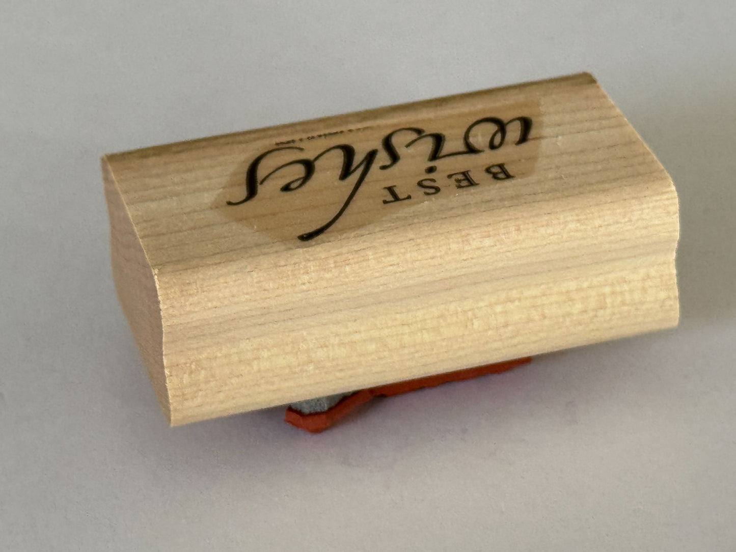 Stampin Up Rubber Stamp Best Wishes Graduation Card Making Words Wedding Wooden