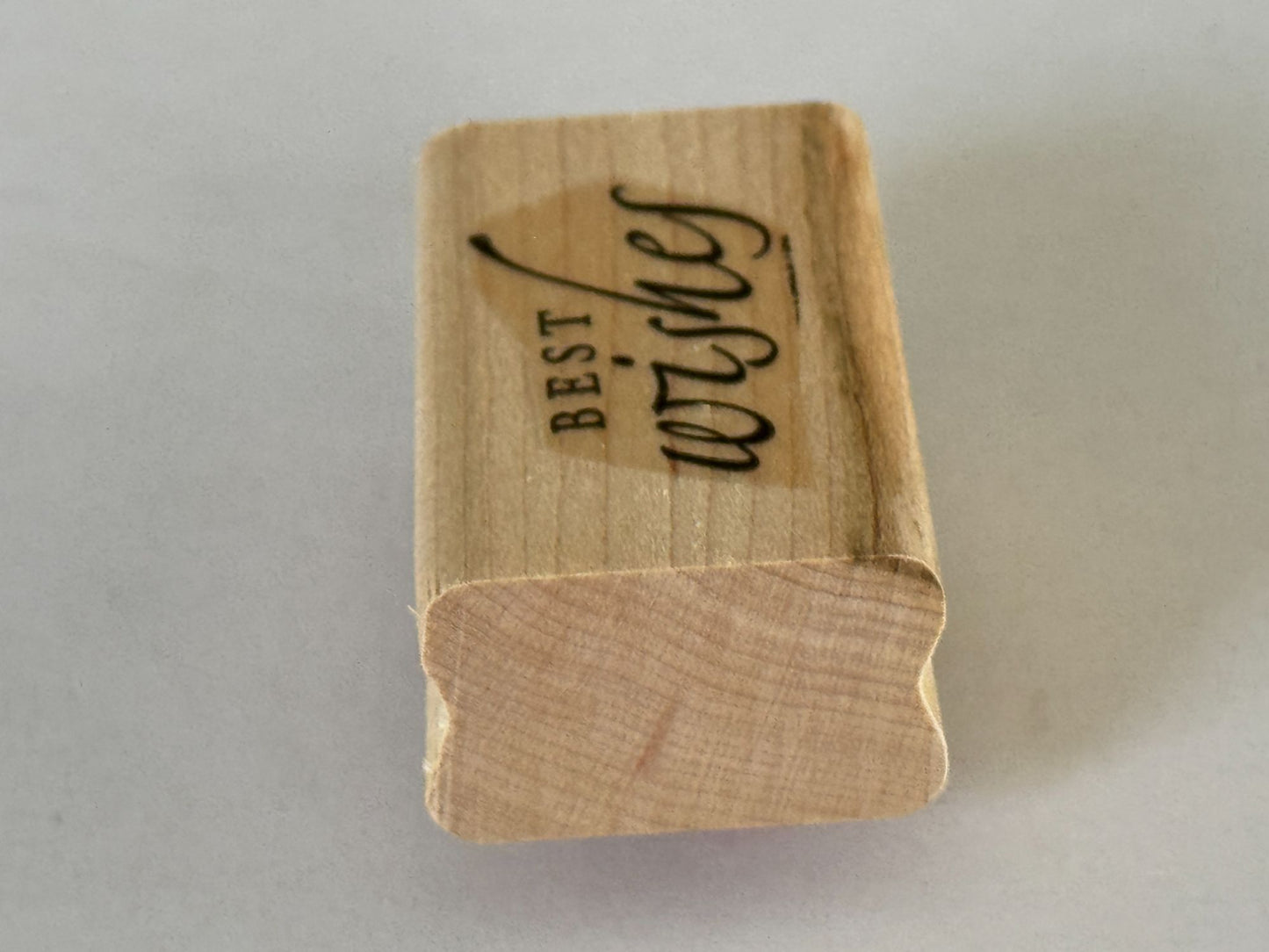 Stampin Up Rubber Stamp Best Wishes Graduation Card Making Words Wedding Wooden