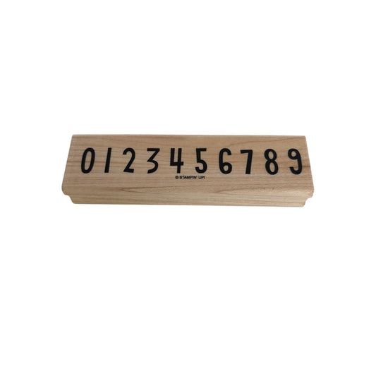 Stampin Up Rubber Stamp Numbers Math Teacher Learning Count Card Making Border