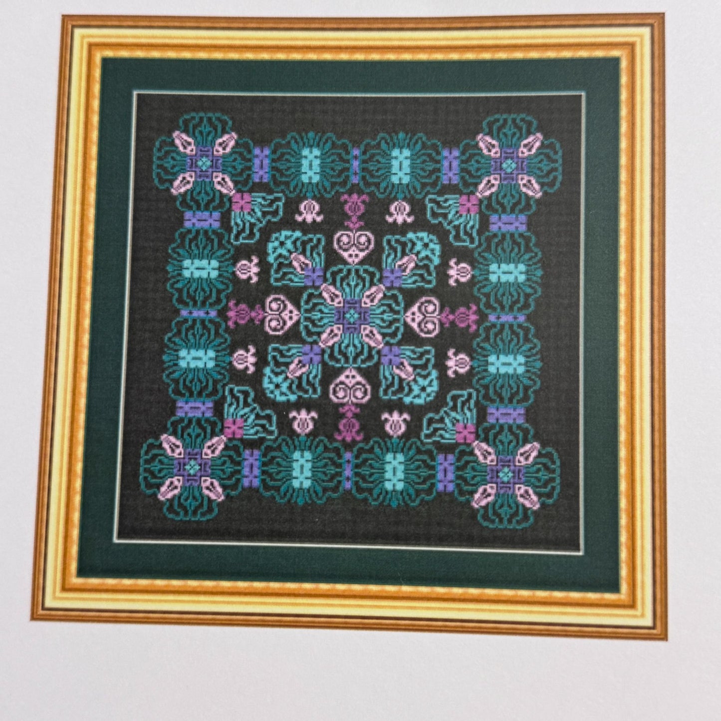 Wiehenburg Cross Stitch Pattern Flower Square Evelyn Geometric Floral Modern Sampler Chart