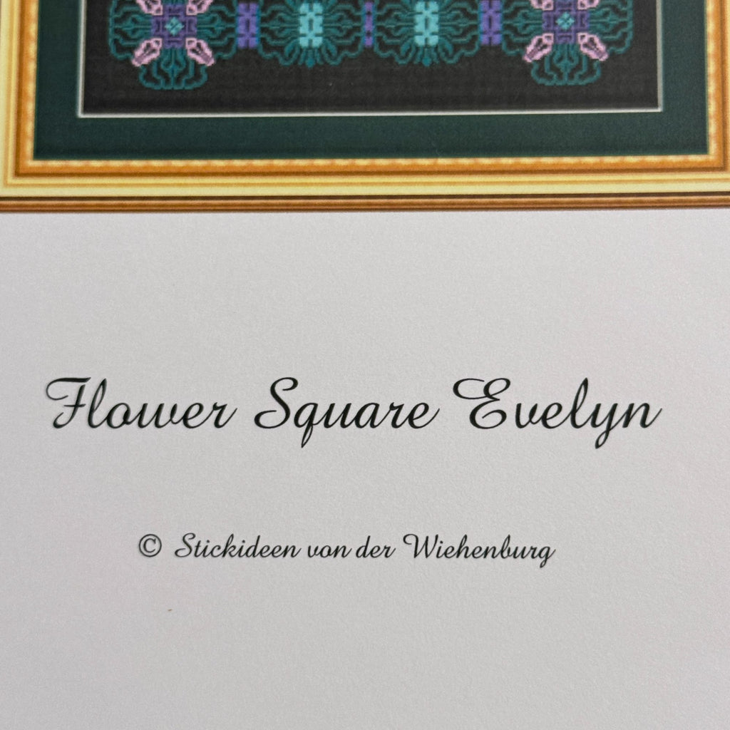 Wiehenburg Cross Stitch Pattern Flower Square Evelyn Geometric Floral Modern Sampler Chart