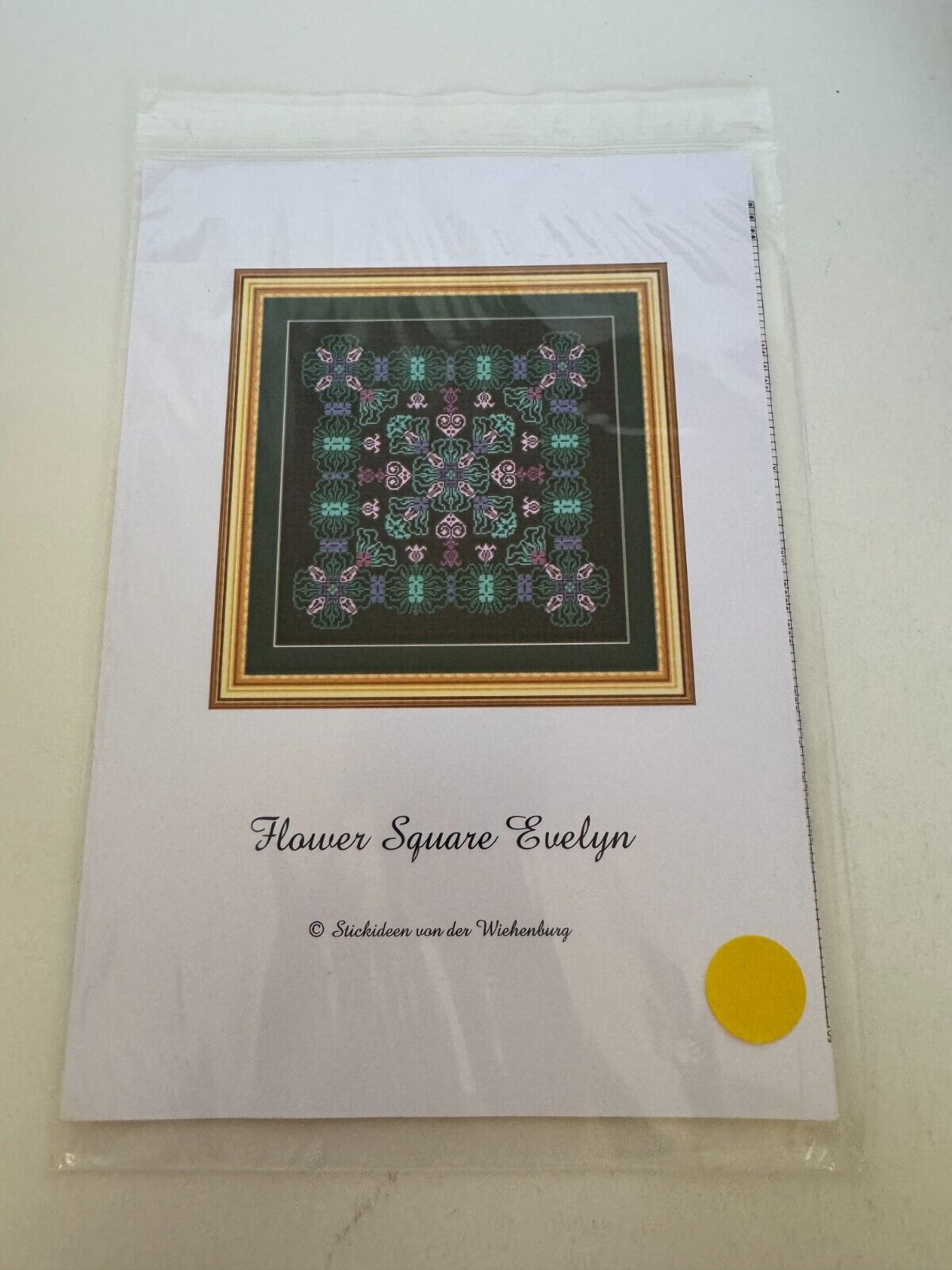 Wiehenburg Cross Stitch Pattern Flower Square Evelyn Geometric Floral Modern Sampler Chart