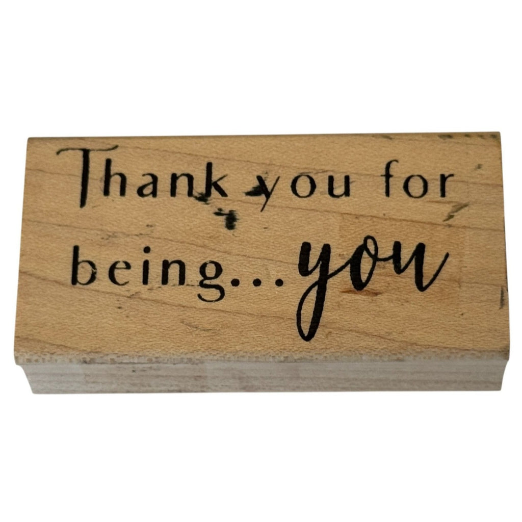 American Art Stamp Rubber Stamp Thank You For Being You Card Making Words Craft