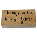 American Art Stamp Rubber Stamp Thank You For Being You Card Making Words Craft
