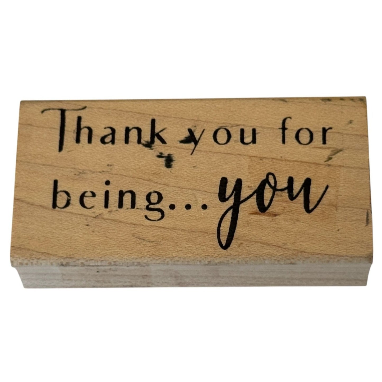 American Art Stamp Rubber Stamp Thank You For Being You Card Making Words Craft